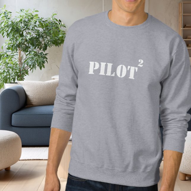 Sudadera Tipografía de piloto, aviación simple y genial (Subido por el creador)