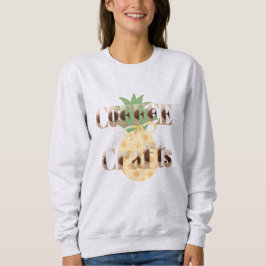 Sudadera Tipografía de pinchos de café tropical de piña
