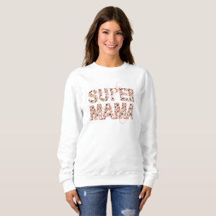 Sudadera Tipografía de Super Mamá con Lunares Divertidos