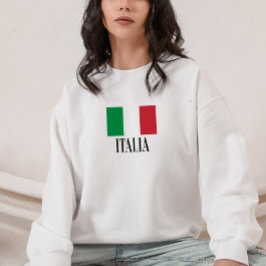 Sudadera Tipografía de vacaciones de la bandera italiana mi