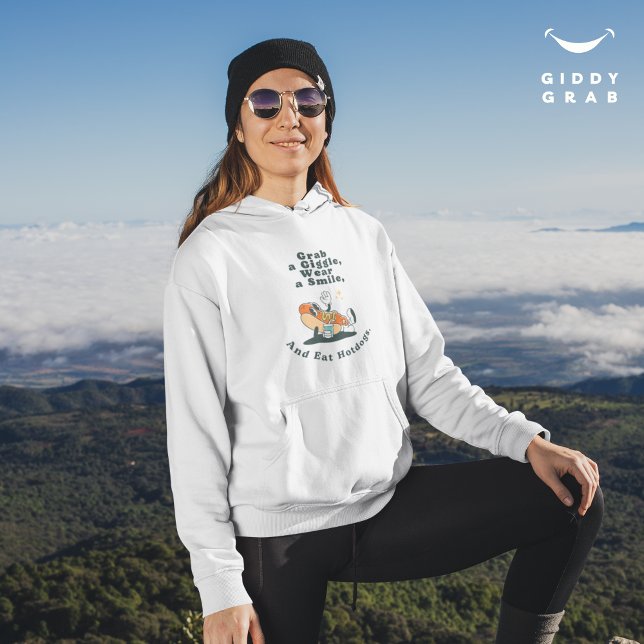 Sudadera Tipografía divertida de época sonríe blanco sencil (Subido por el creador)