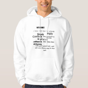 Sudadera Tipografía en nube de Trump Word