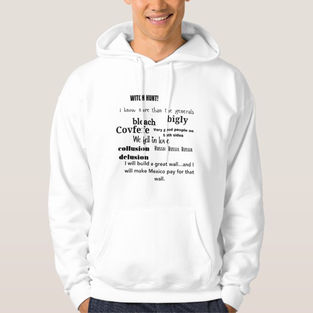 Sudadera Tipografía en nube de Trump Word (Anverso)