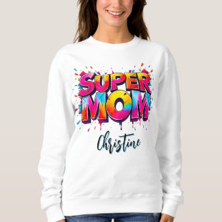 Sudadera Tipografía Graffiti de Super Mamá del Día de la Ma