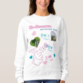 Sudadera Tipografía hanguística de Kdrama 2 Collage de foto