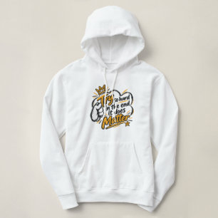 Sudadera Tipografía Inspiradora Ropa Callejera Estética Gra