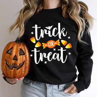 Sudadera Tipografía manuscrita de Halloween Trick or Treat