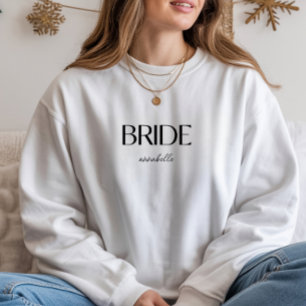 Sudadera Tipografía Minimalista de Boda con Nombre Personal