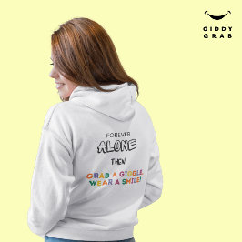 Sudadera Tipografía moderna suave sonríe blanco sencillo y