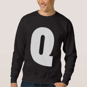 Sudadera Tipografía negrita Mostrar letra Q Caracteres alfa