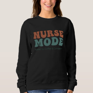 Sudadera Tipografía Ondulada Retro Modo Enfermera