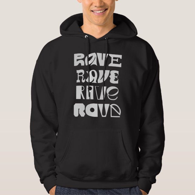 Sudadera Tipografía Rave (Anverso)