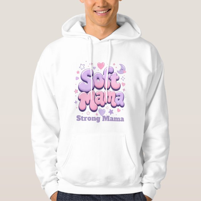 Sudadera Tipografía Retro Burbuja Soft Mama (Anverso)