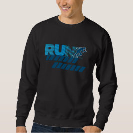 Sudadera Tipografía Retro de Corredor Silueta de Velocista