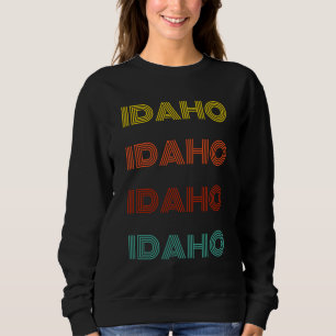 Sudadera Tipografía Retro de Idaho Estado Americano