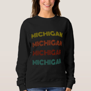 Sudadera Tipografía Retro de Michigan Estado Americano