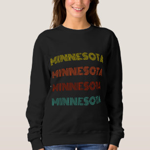 Sudadera Tipografía retro de Minnesota Estado americano