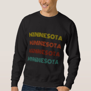 Sudadera Tipografía Retro de Minnesota Estado Americano