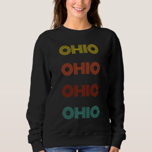 Sudadera Tipografía Retro de Ohio Estado Americano