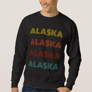 Sudadera Tipografía Retro del Estado Americano de Alaska