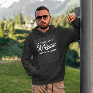 Sudadera Tipografía Retro Divertida Cumpleaños 50