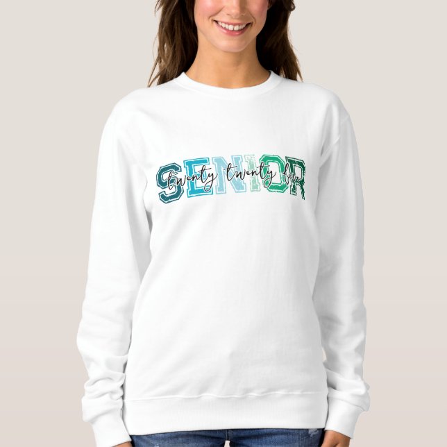 Sudadera Tipografía Senior Blue Green 2025 (Anverso)
