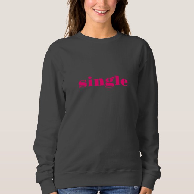 Sudadera Tipografía simple rosa moderna lindo coqueteo (Anverso)