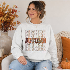 Sudadera Tipografía Universitaria Repitiendo Otoñal Femenin