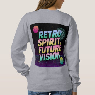 Sudadera Tipografía vibrante de "espíritu retro, visión fut