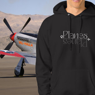 Sudadera Tipografía y avión, cumpleaños, Minimalista