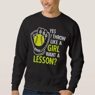 Sudadera Tira Como Un Chica Slowpitch Softball Glove Pitch