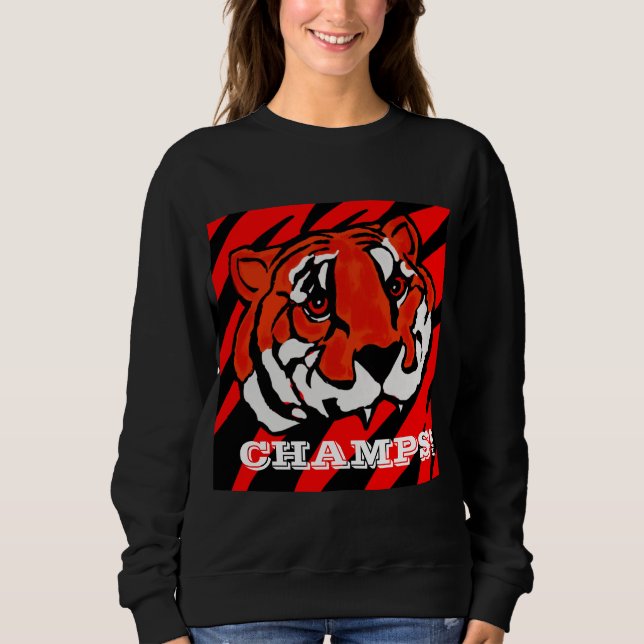 Sudadera TIRA naranja Y NEGRA (Anverso)