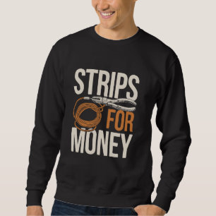 Sudadera Tiras Divertidas de Electricista para Dinero
