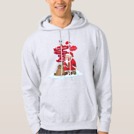 Sudadera Tired Santa Pullover Hoodie: Cozy Funny Christmas