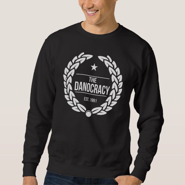 Sudadera Tirón del NEGRO de TheDanocracy César sobre la (Anverso)