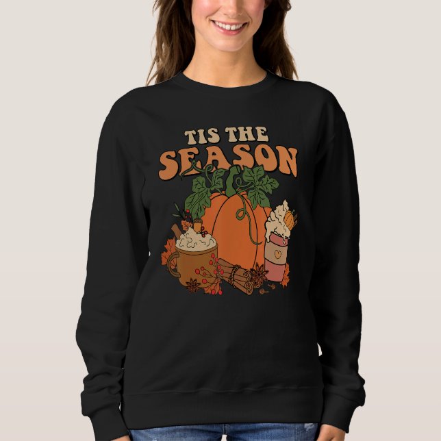 Sudadera Tis The Season Autumn Fall Retro Thanksgiving Pump (Anverso)