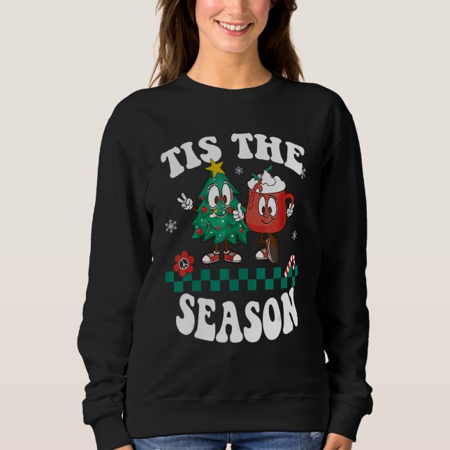 Sudadera Tis The Season Christmas Hot Chocolate Pine Tree (Anverso)