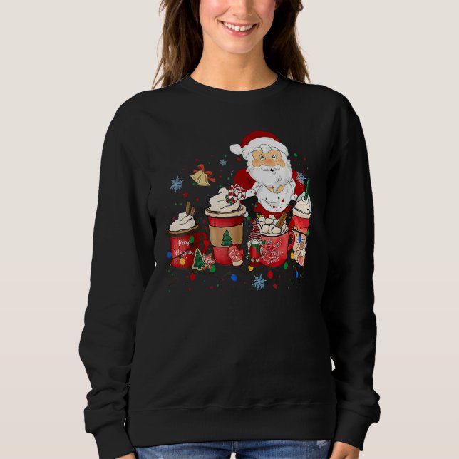 Sudadera Tis The Season Santa Christmas Coffee (Anverso)