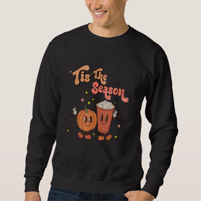 Sudadera Tis The Season  Women Costume Pumpkin Coffee Vibes (Anverso)
