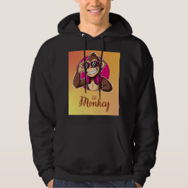 Sudadera Título: Camiseta gráfica de mono de dibujos animad