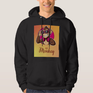 Sudadera Título: Camiseta gráfica de mono de dibujos animad