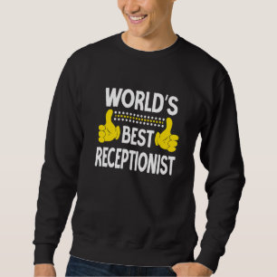 Sudadera Título de recepcionista del mundo profesión Rec