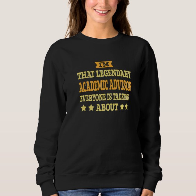 Sudadera Título de trabajo de asesor académico Empleado div (Anverso)