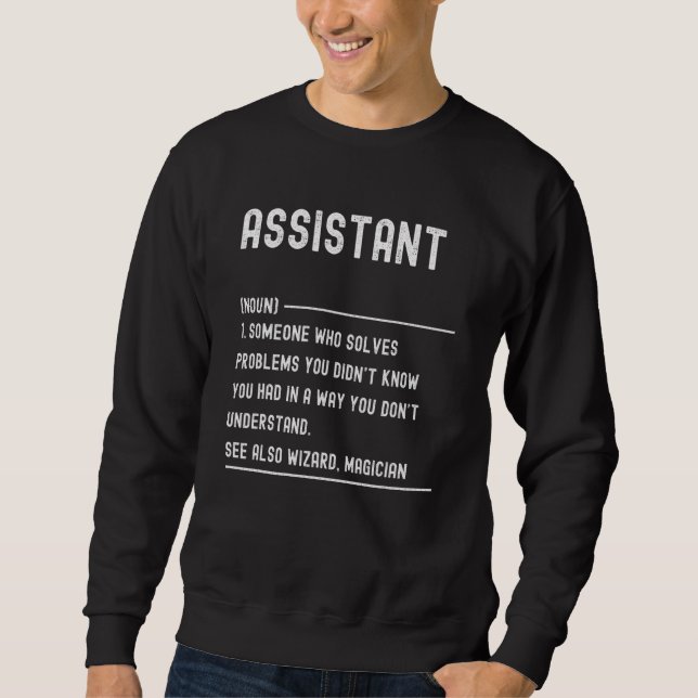 Sudadera Título de trabajo de definición de asistente (Anverso)