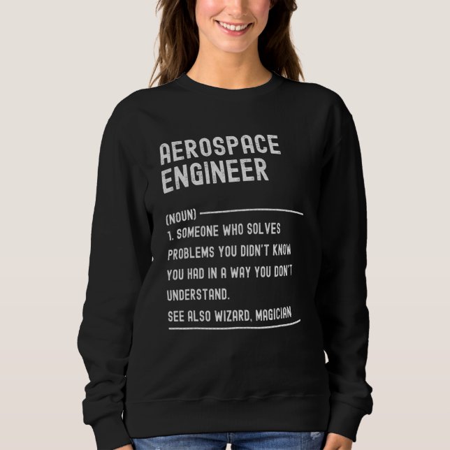 Sudadera Título de trabajo de definición de ingeniero aeroe (Anverso)
