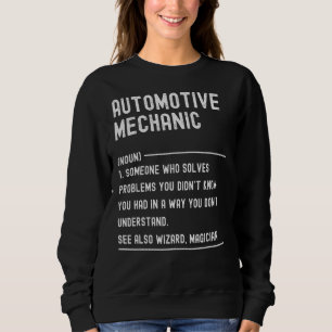 Sudadera Título de trabajo de definición mecánica de automo