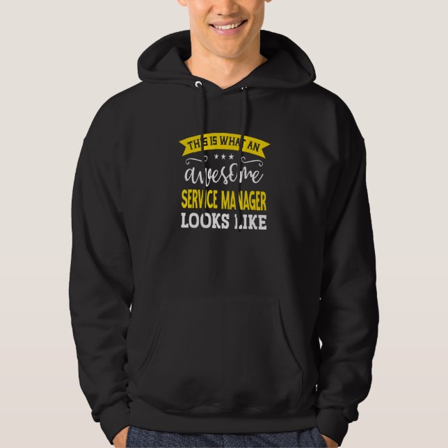 Sudadera Título de trabajo de gerente de servicio empleado  (Anverso)