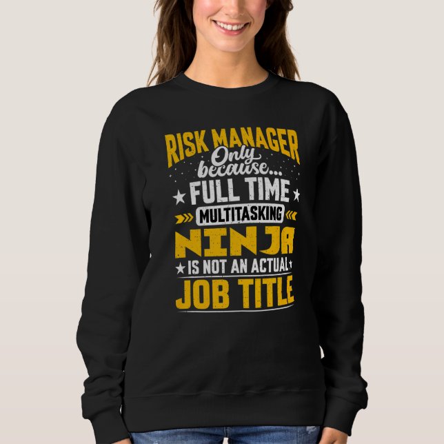 Sudadera Título de trabajo de Gestor de Riesgos Ejecutivo d (Anverso)