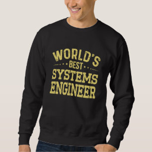 Sudadera Título de trabajo de ingeniero de sistemas mejor d