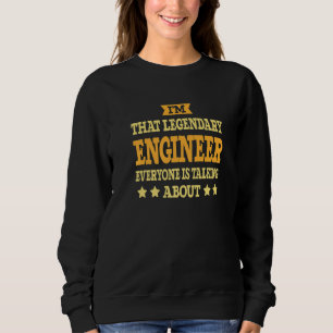 Sudadera Título de trabajo de ingeniero empleado profesión